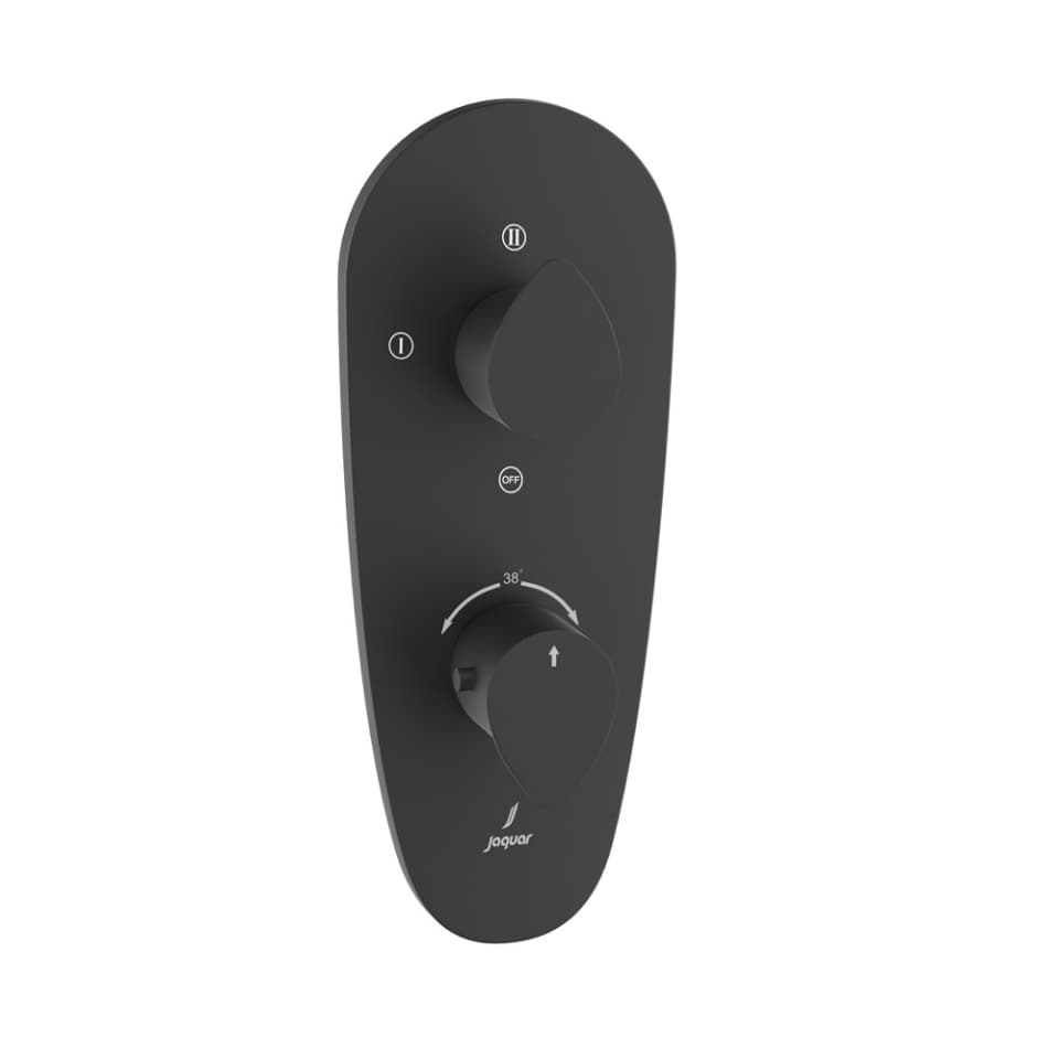 Jaquar 3 way thermostatic diverter Vignette Prime normal flow VGP-BLM-81683NK Black Matt