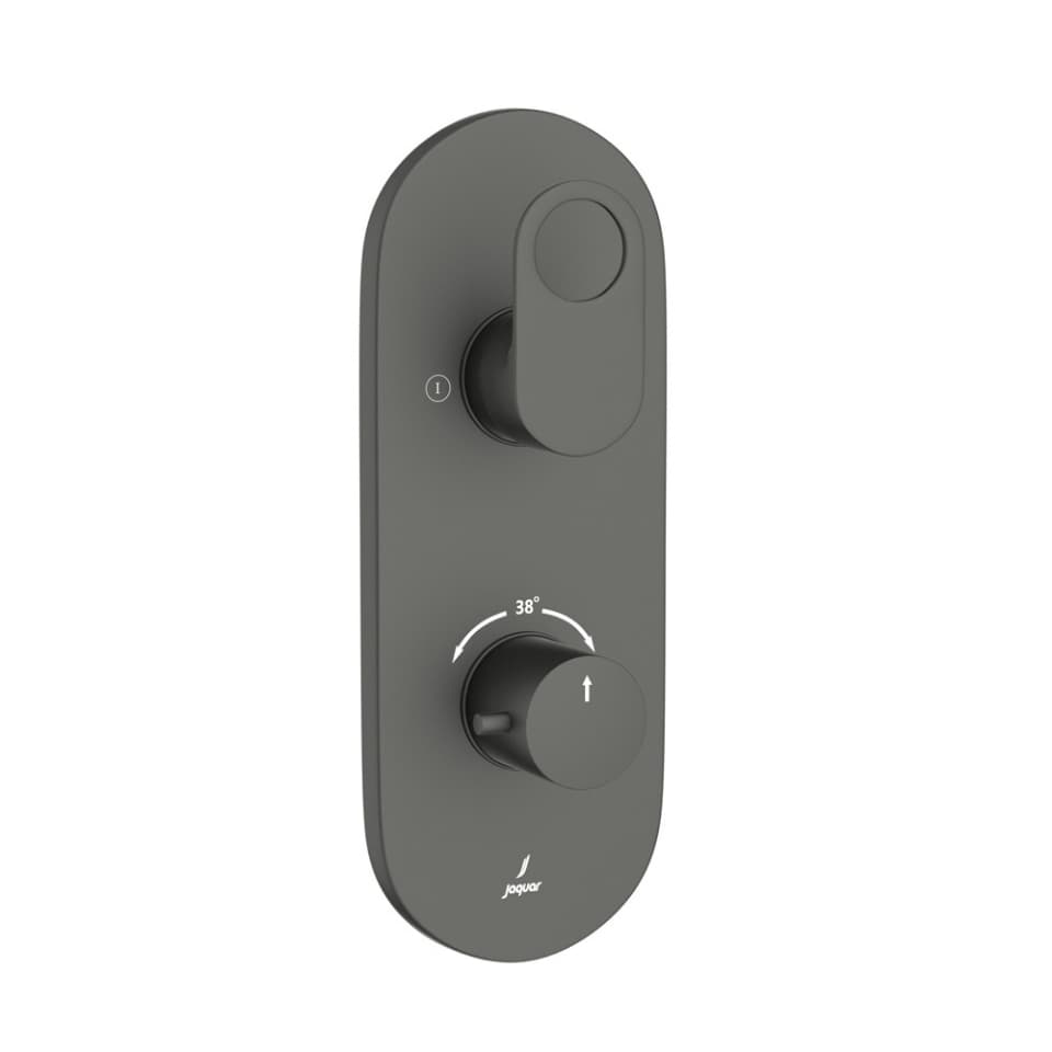 Jaquar 2 way thermostatic diverter Ornamix Prime normal flow ORP-GRF-10681NKPM Graphite