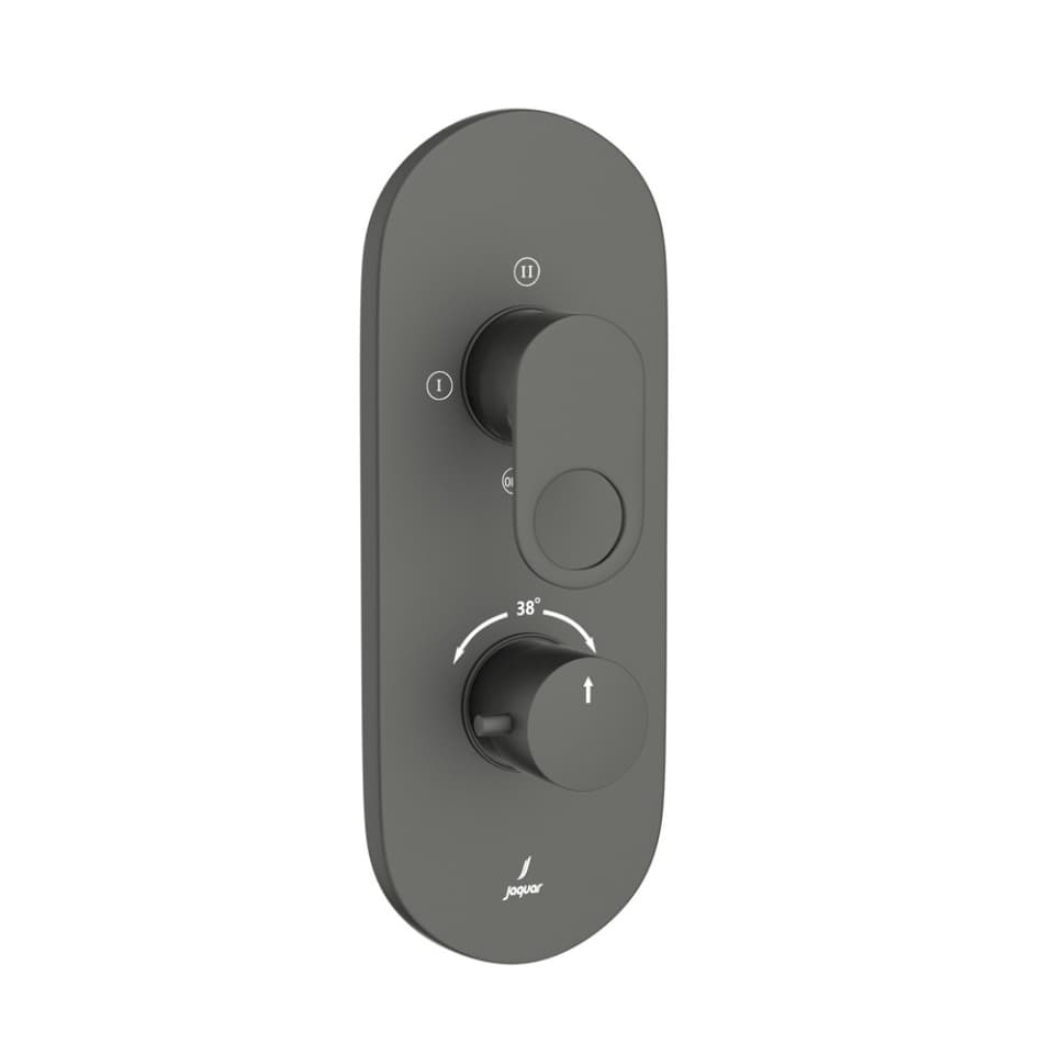 Jaquar 3 way thermostatic diverter Ornamix Prime normal flow ORP-GRF-10683NKPM Graphite