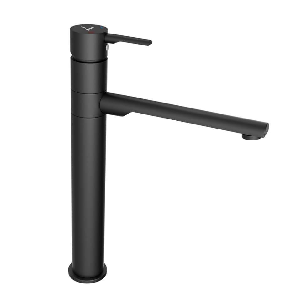 Jaquar table mounted regular kitchen sink mixer Florentine Prime with swinging spout in black matt finish FLP-BLM-5009BPM Standard