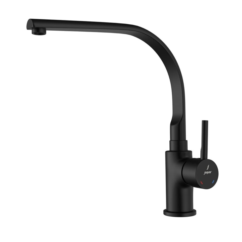 Jaquar table mounted regular kitchen sink mixer Florentine Prime with swinging spout in black matt finish FLP-BLM-5179BPM Standard