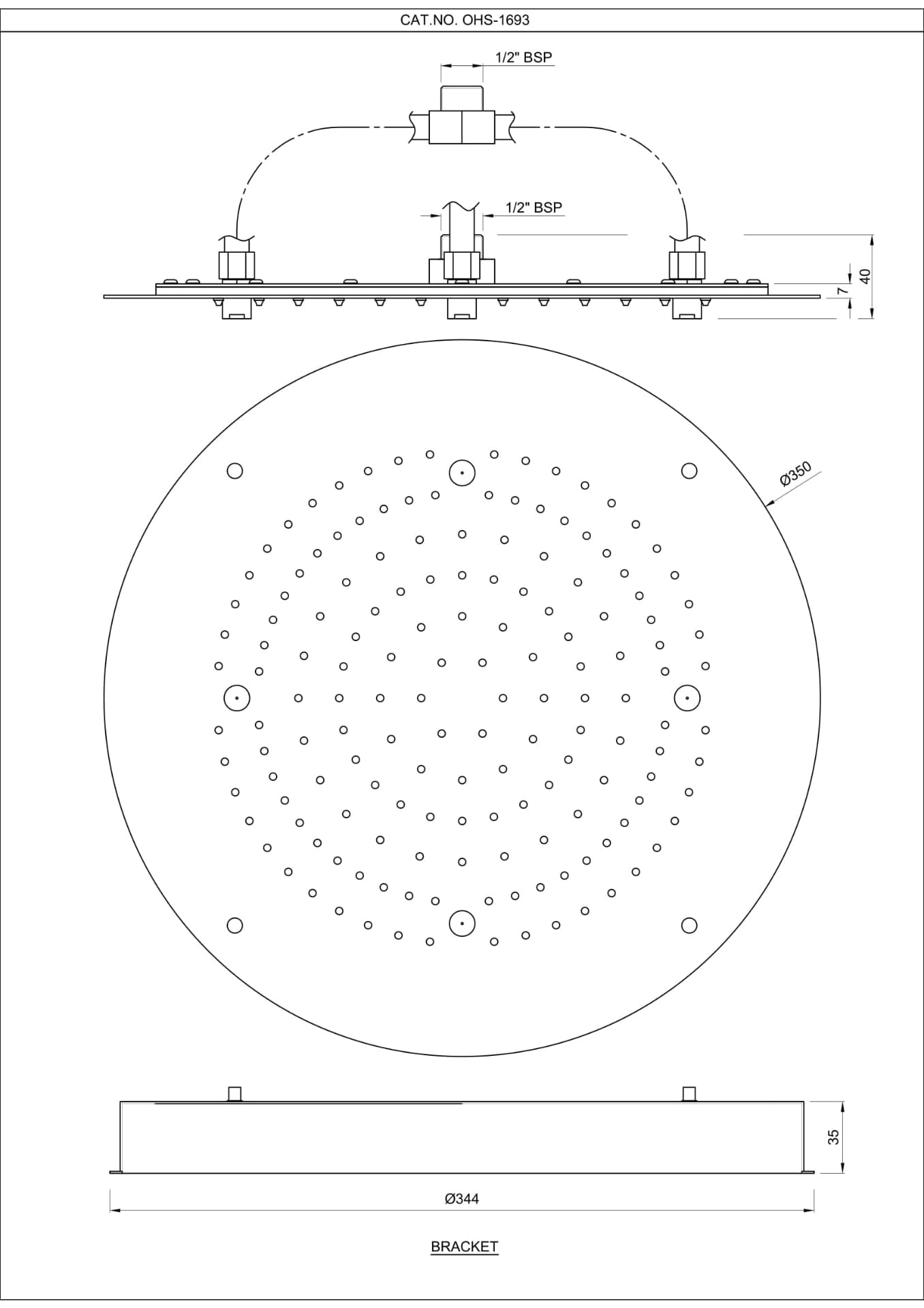 Jaquar Duoflo Shower Round Shape Duoflo Shower series OHS-BGP-1693 Standard - image 2