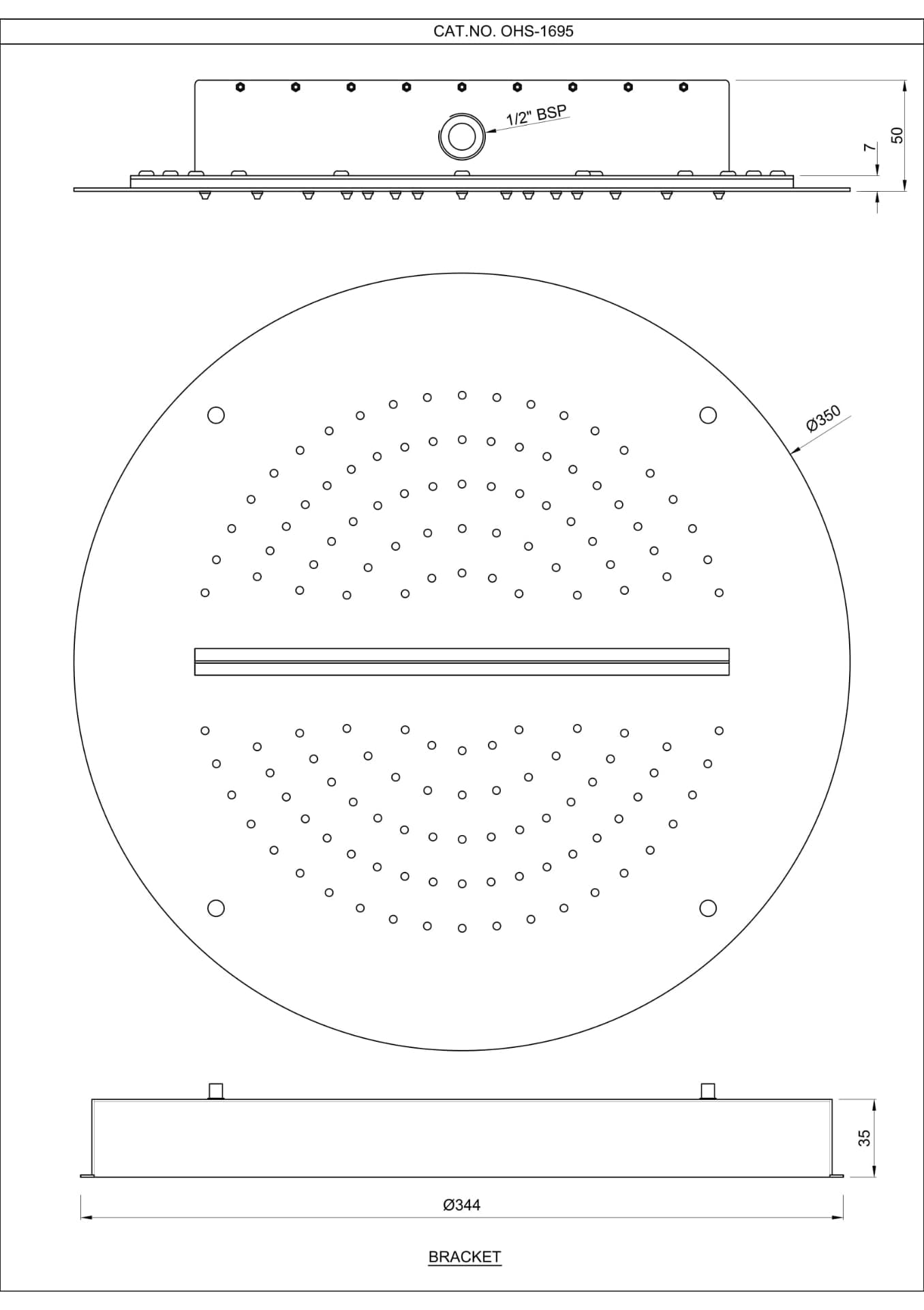 Jaquar Duoflo Shower Round Shape Duoflo Shower series OHS-GRF-1695 Graphite - image 2