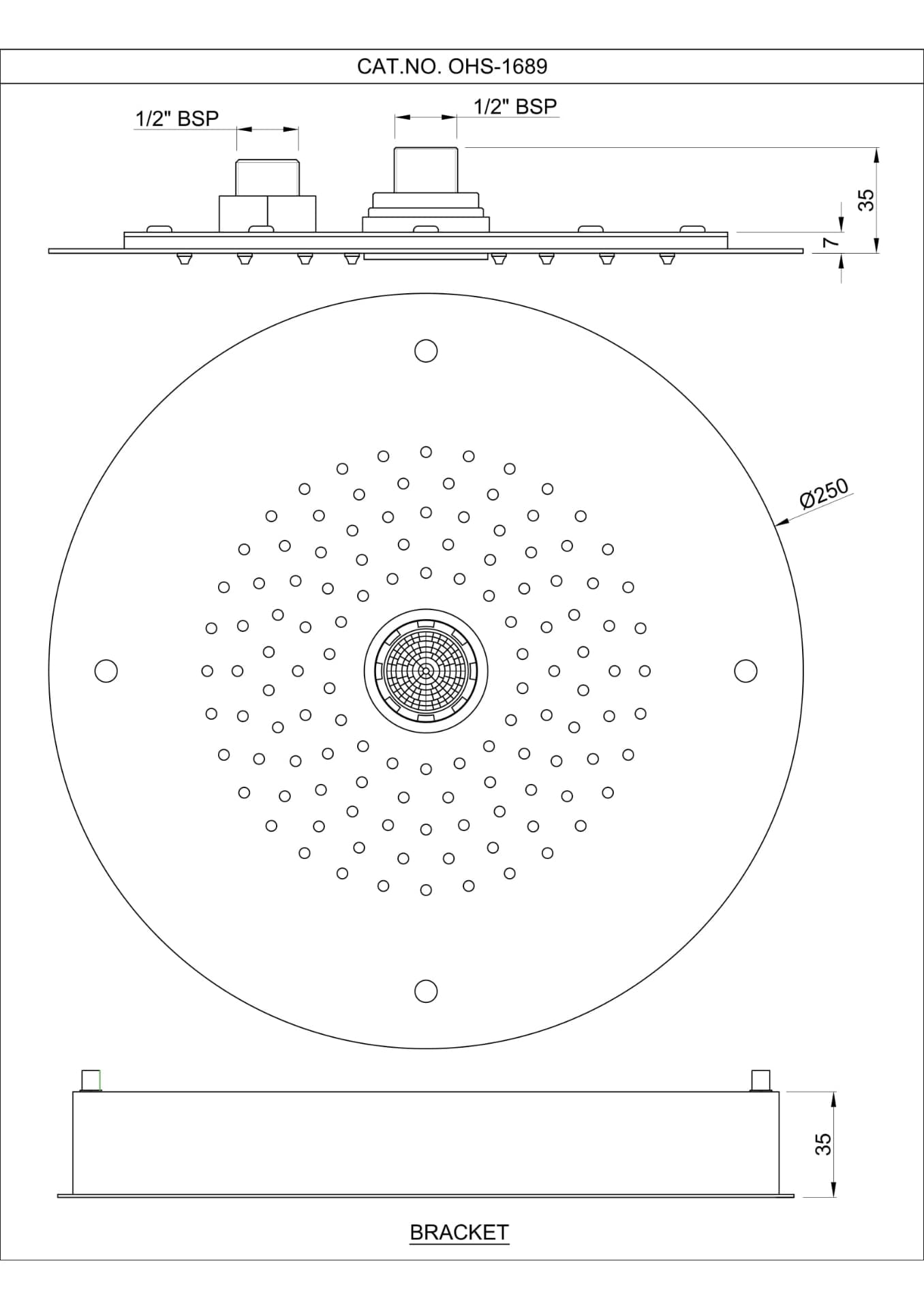Jaquar Duoflo Shower Round Shape Duoflo Shower series OHS-GRF-1689 Graphite - image 2