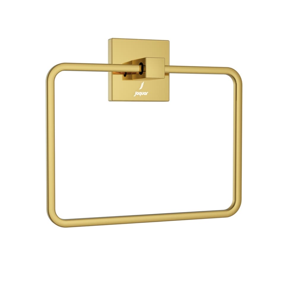 Jaquar Towel Ring Square Kubix Prime Bathroom Accessories series AKP-GBP-35721P Gold Bright PVD - image 1