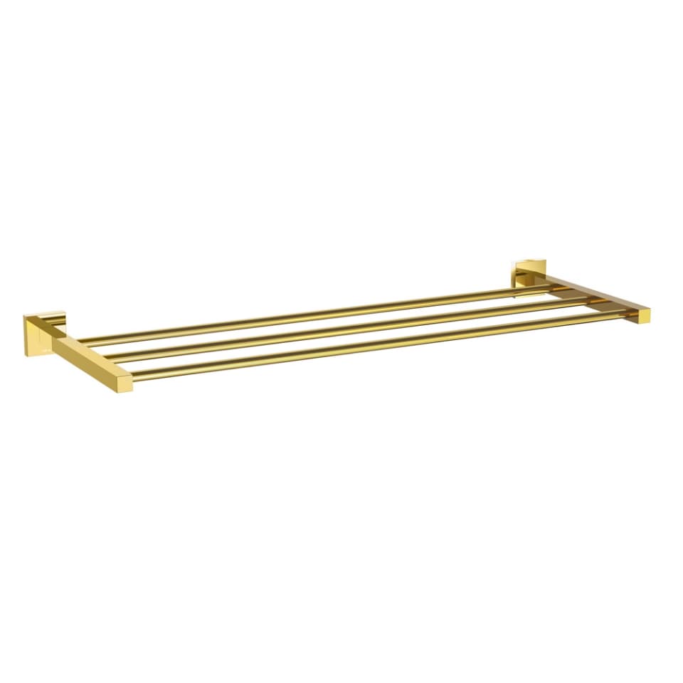 Jaquar Towel Rack 600mm long without Lower hangers Kubix Prime Bathroom Accessories series AKP-GBP-35781PFS Gold Bright PVD - image 1