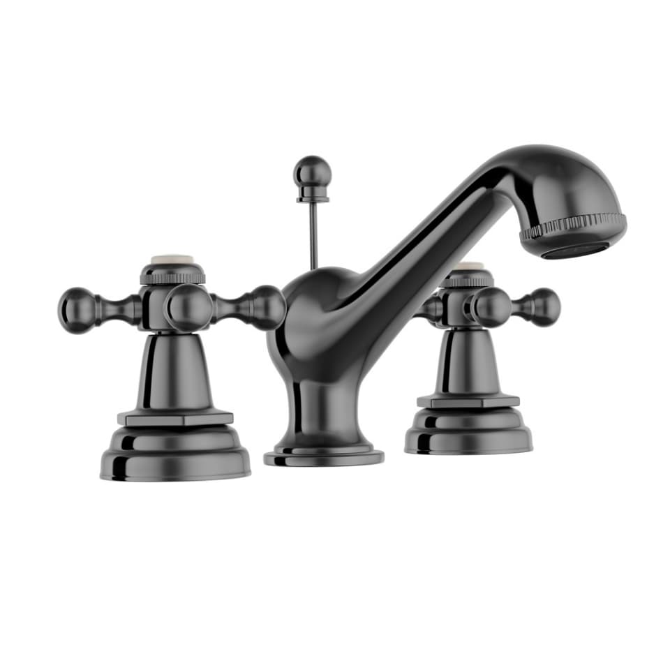 Jaquar 3-Hole Basin Mixer Queen’s series QQT-BCH-7191 Black Chrome - image 1