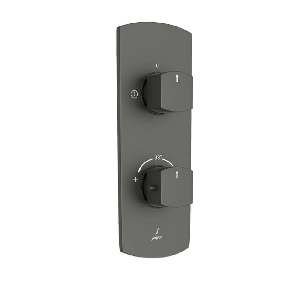 Jaquar 2 way thermostatic diverter Kubix Prime normal flow KUP-GRF-35681NKPM Graphite
