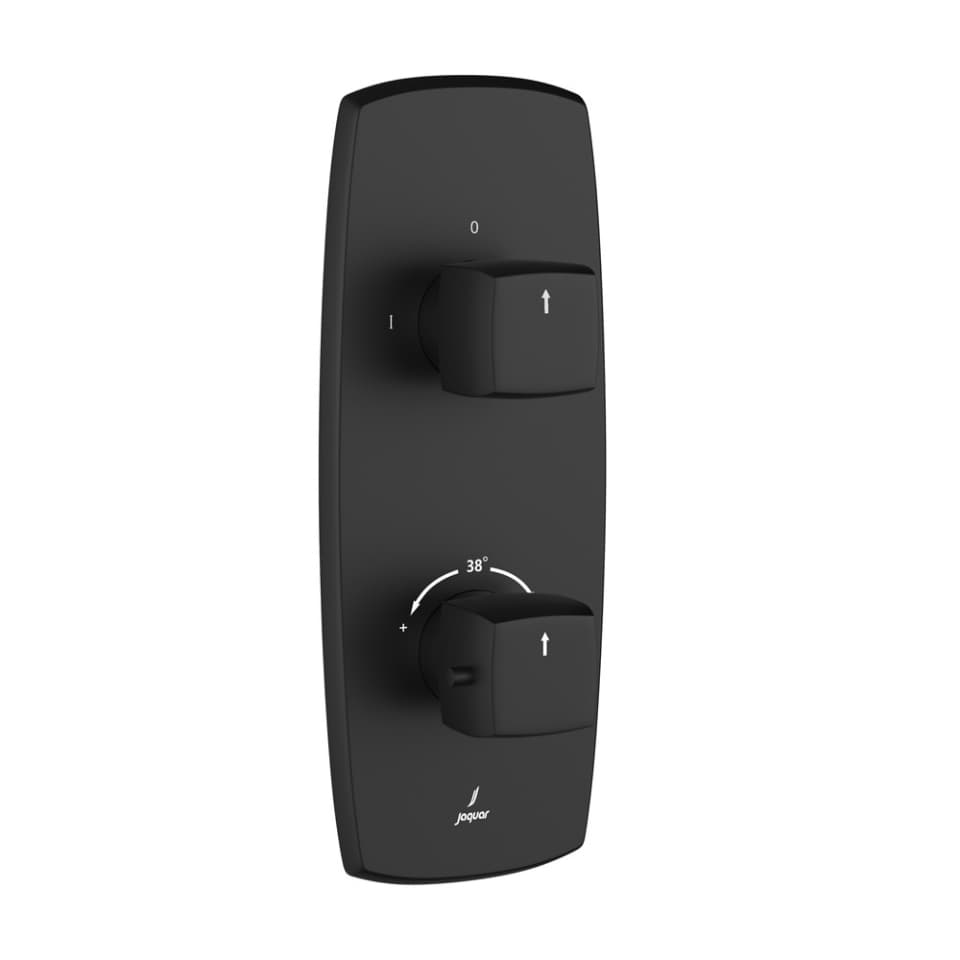 Jaquar 2 way thermostatic diverter normal flow ARC-BLM-87681NK Black Matt