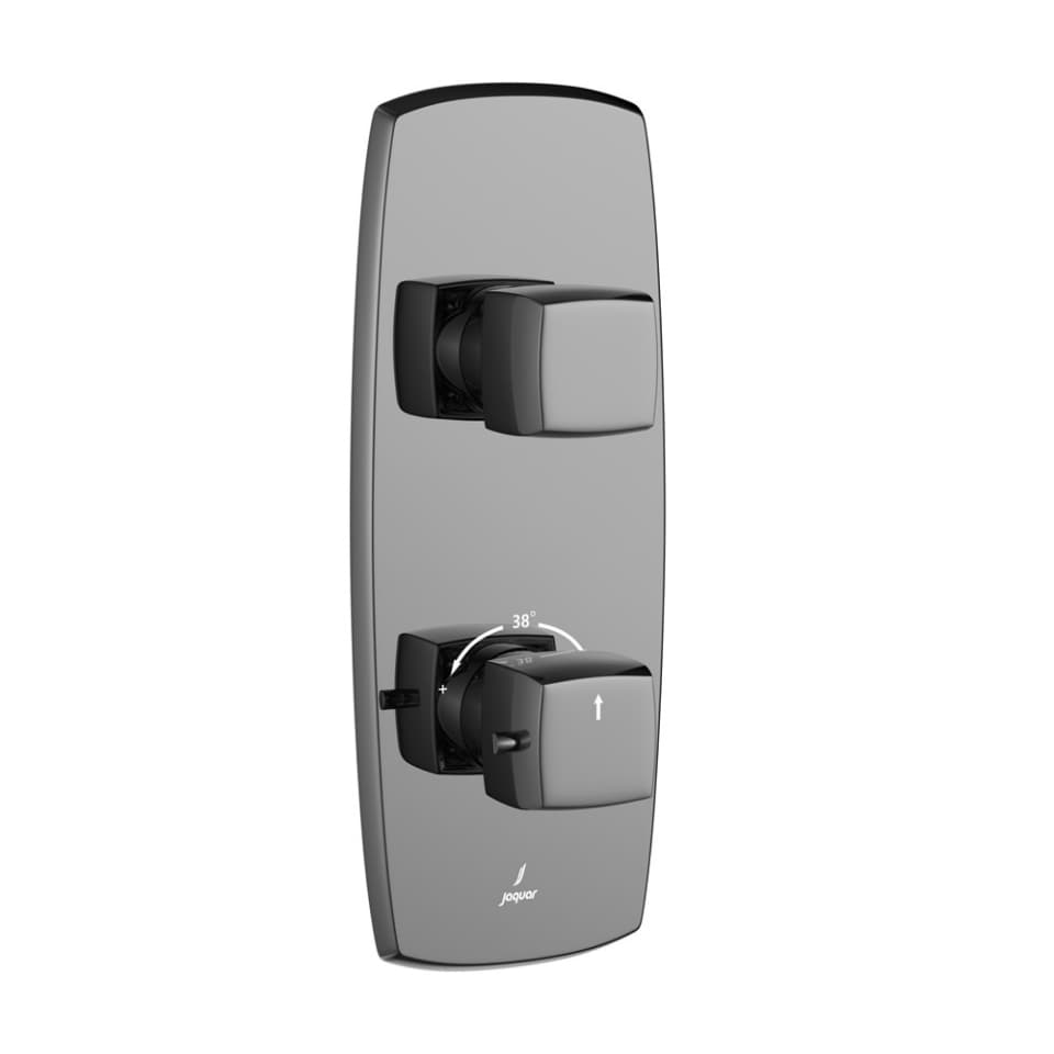 Jaquar 1 way thermostatic diverter Arc normal flow ARC-BCH-87661NK Black Chrome