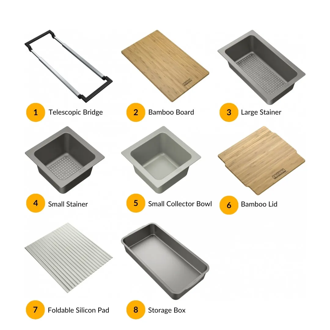 Franke stainless steel sink box elite box elite bxx 210 110 79 ( 33 x 20 inches ) BXX-210-110-79 Satin - image 4