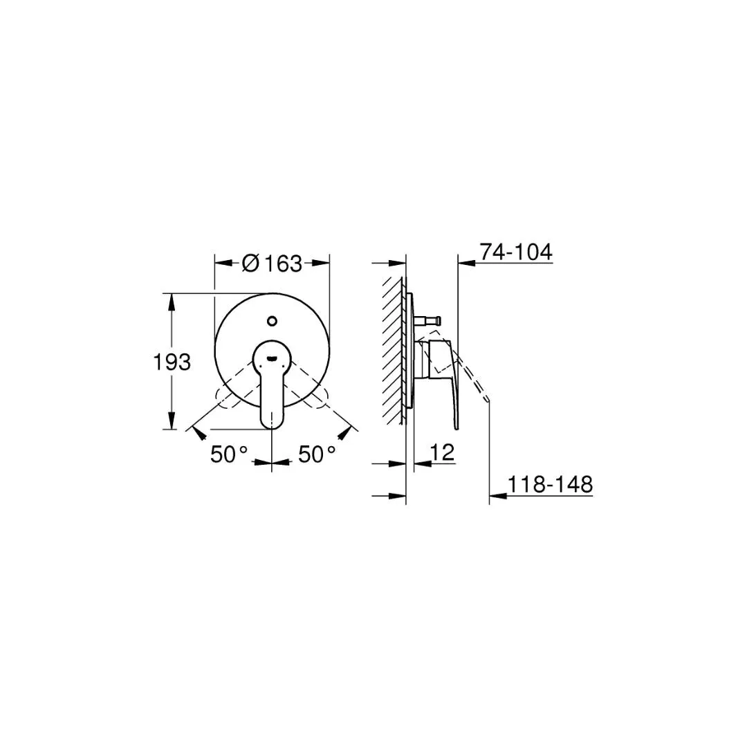 Grohe 2 way diverter eurostyle cosmopolitan 19506002 19506002 Chrome - image 2