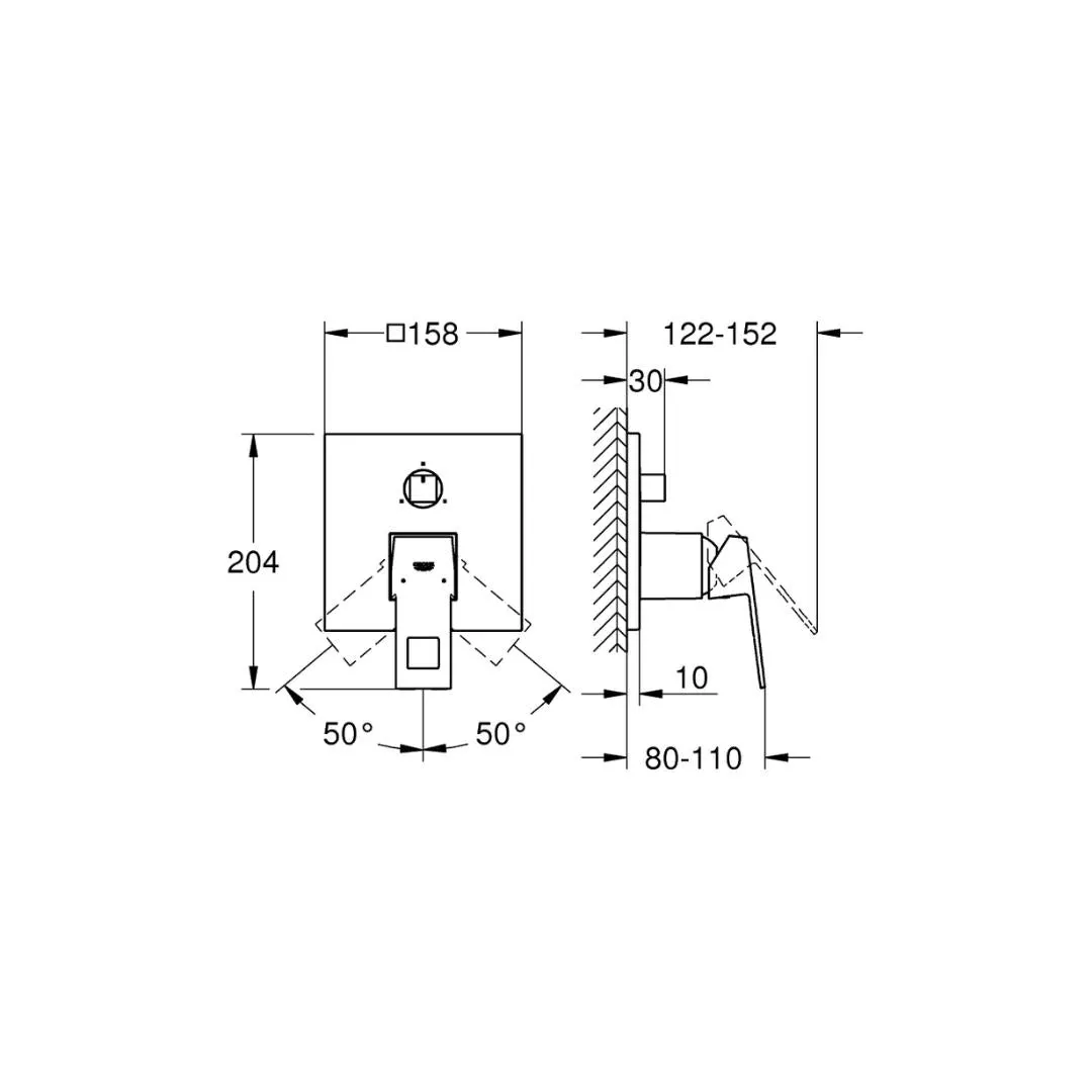 Grohe 3 way diverter europlus 24094000 24094000 Chrome - image 4