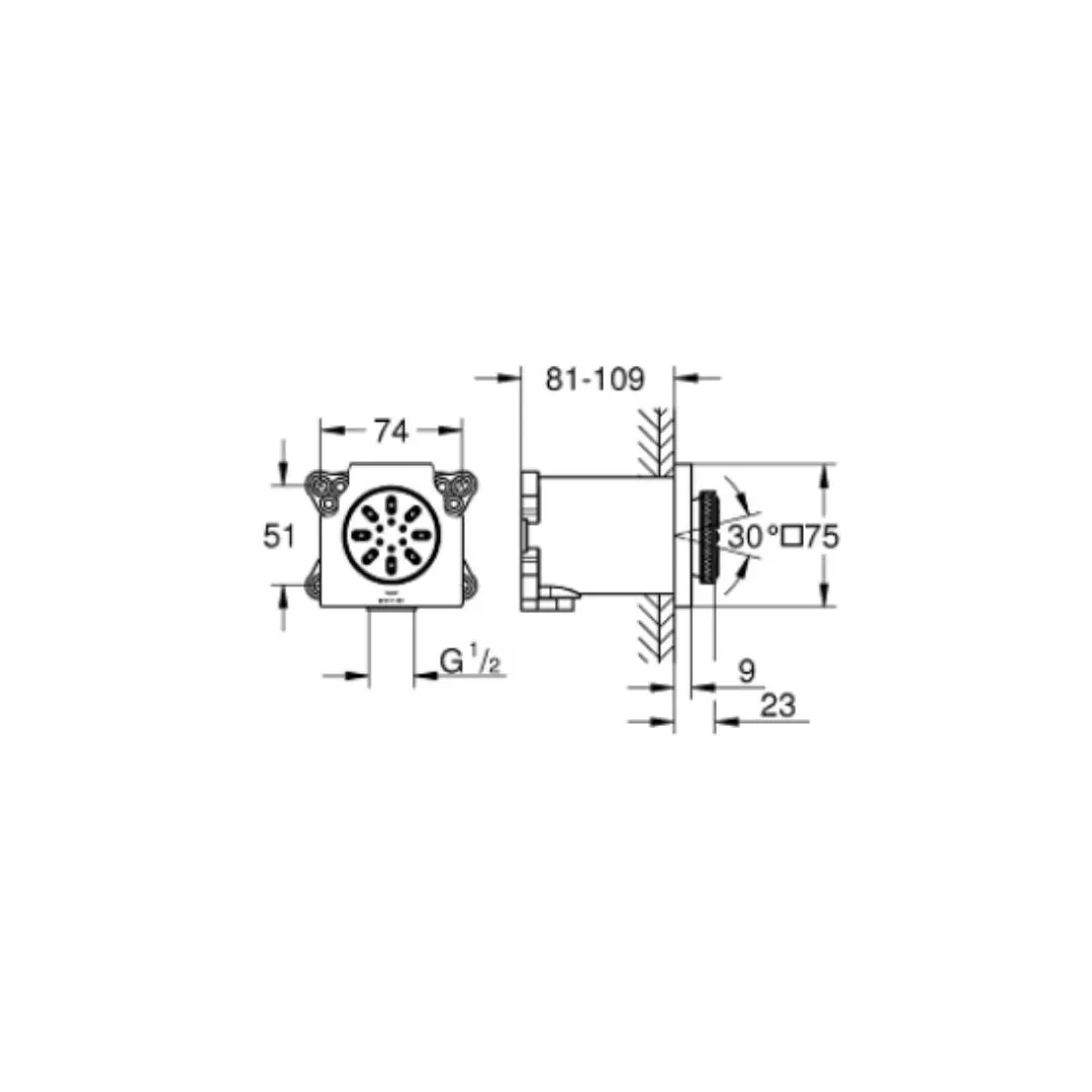 Grohe multi flow body shower aqua 26802A00 26802A00 Hard Graphite - image 5