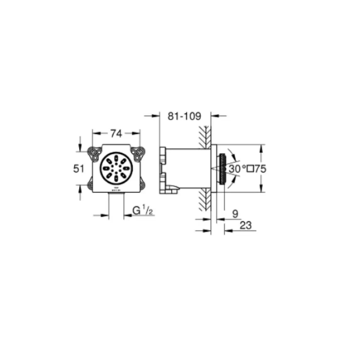 Grohe multi flow body shower aqua 26802AL0 26802AL0 Brushed Hard Graphite - image 5