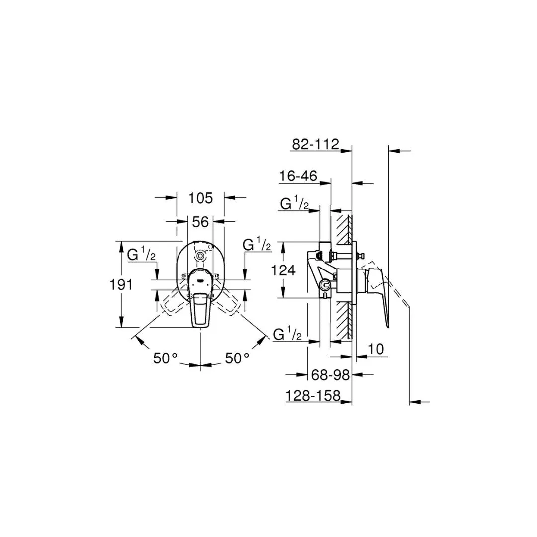 Grohe 2 way diverter bauloop 29062001 29062001 Chrome - image 5
