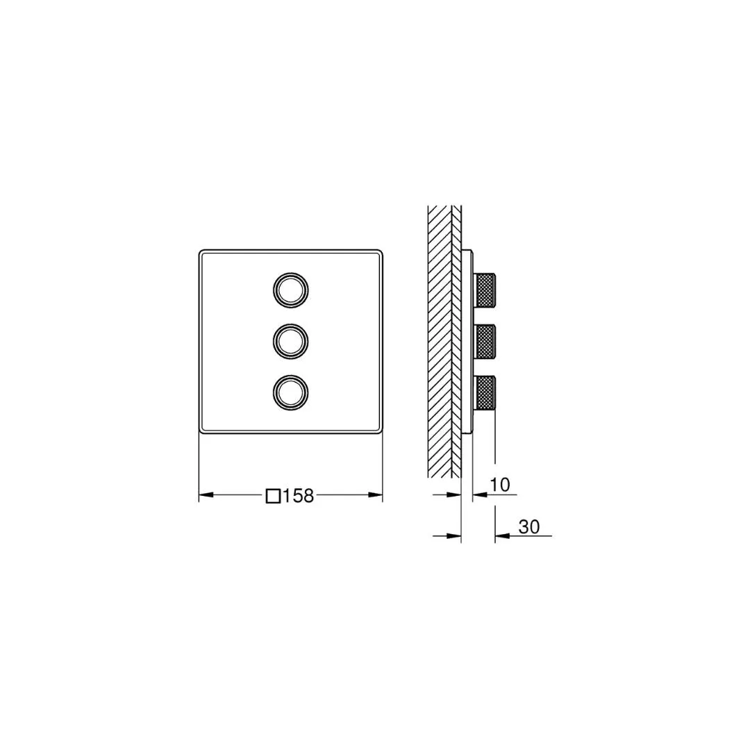 Grohe 3 way diverter smartcontrol 29127000 29127000 Chrome - image 2