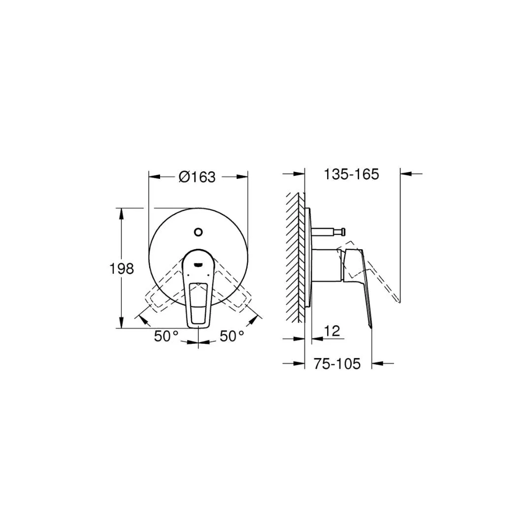 Grohe 2 way diverter bauloop 29189001 29189001 Chrome - image 5