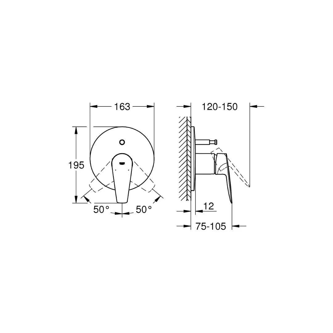 Grohe 2 way diverter bauedge 29190001 29190001 Chrome - image 5