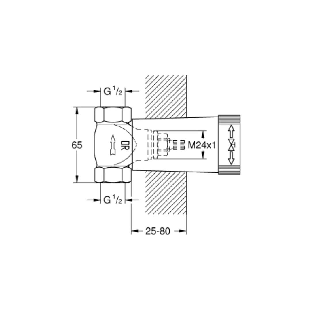 Grohe stop cock valve 29800000 29800000 Chrome - image 2
