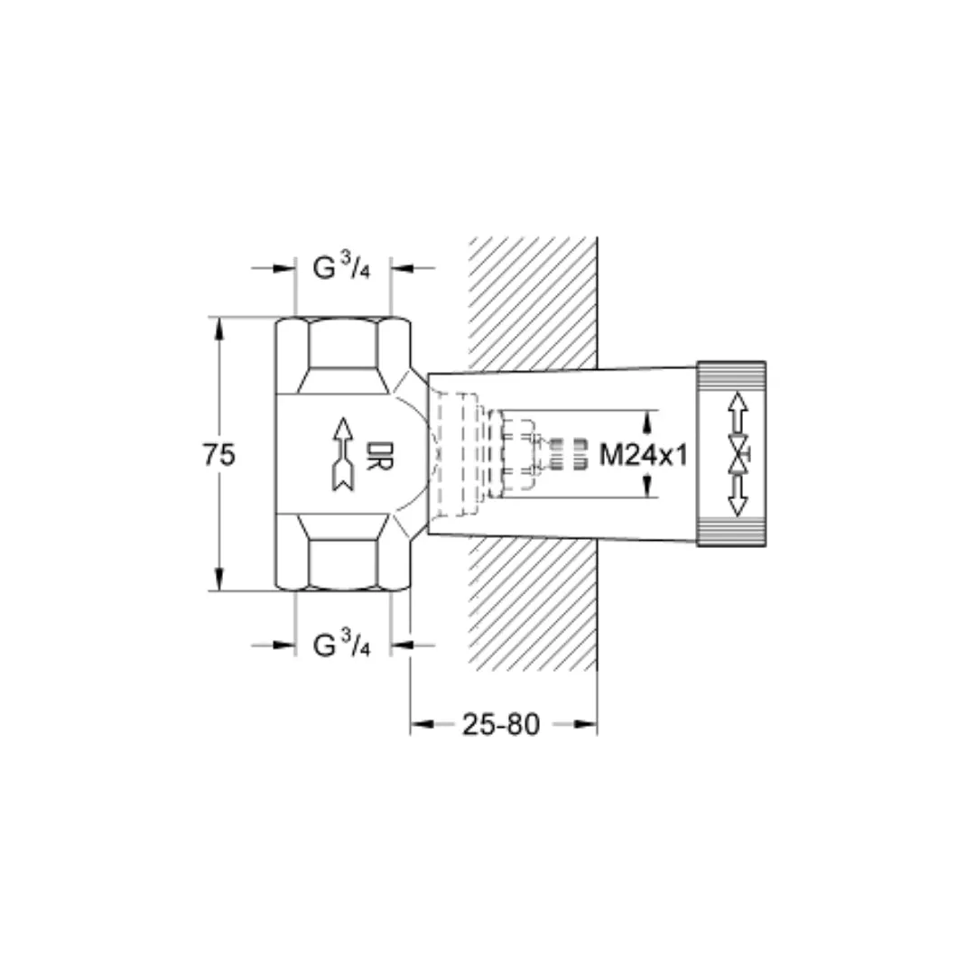 Grohe stop cock valve 29802000 29802000 Chrome - image 2