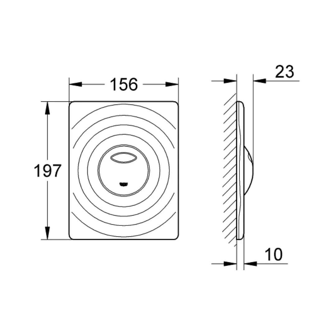 Grohe flush plate surf 38861000 38861000 Chrome - image 4