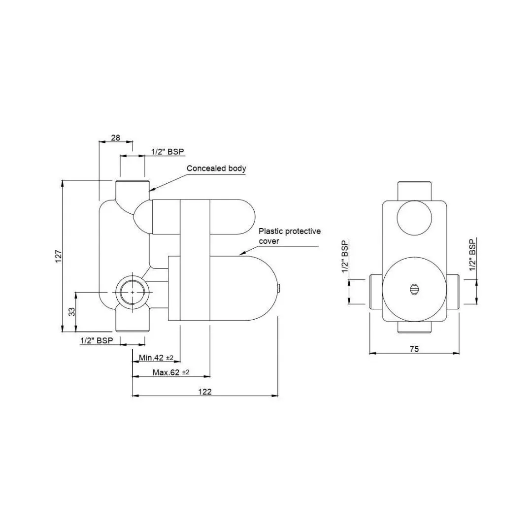 Jaquar 2 way diverter valve Allied ALD-CHR-065N Chrome - image 2