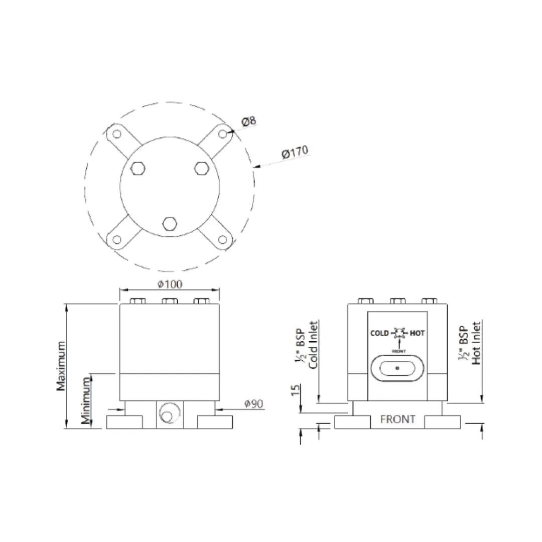 Jaquar 2 way diverter valve Allied ALD-CHR-121 Chrome - image 2