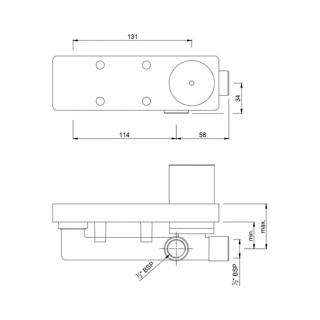 Jaquar wall mount basin mixer valve Allied ALD-CHR-233N Chrome - image 2