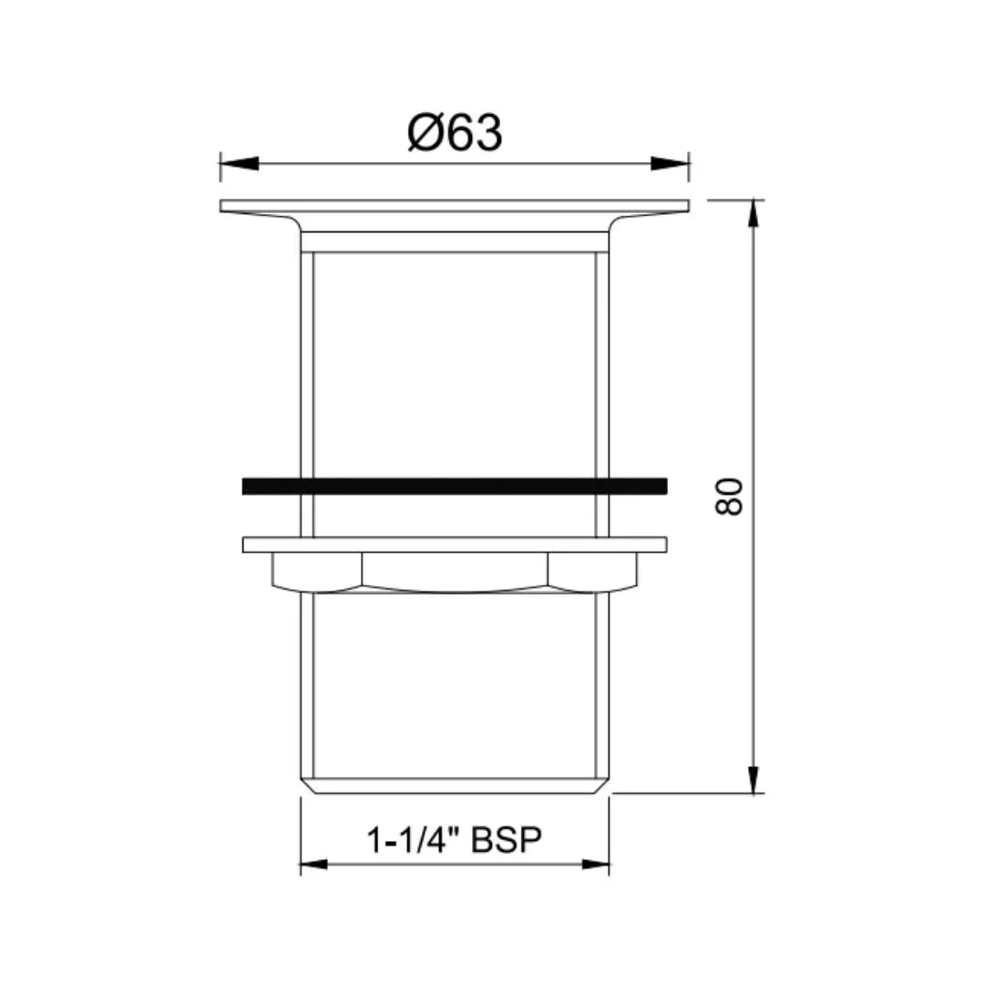 Jaquar 3 inches regular waste coupling ALD-CHR-705 Chrome - image 2