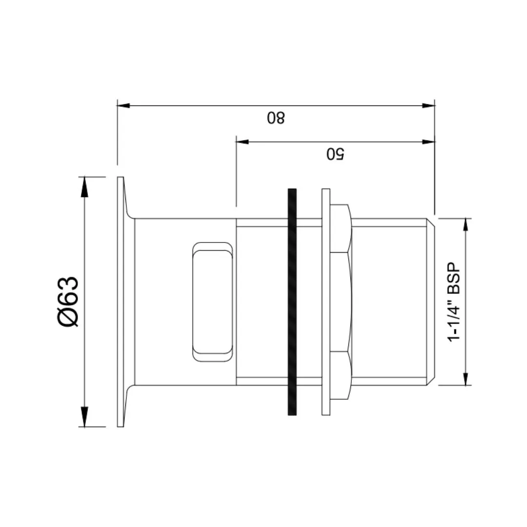 Jaquar 3 inches regular waste coupling ALD-CHR-709 Chrome - image 2