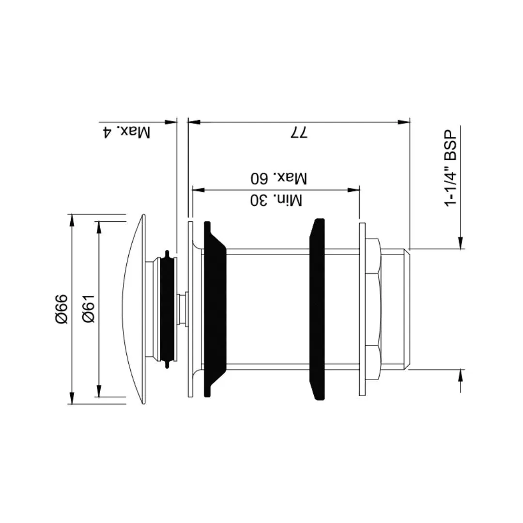 Jaquar 3 inches pop-up waste coupling ALD-CHR-727 Chrome - image 2