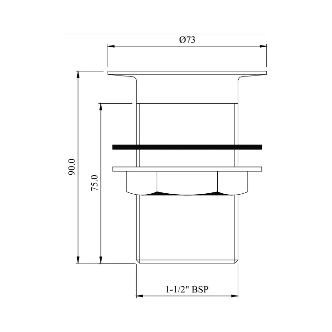 Essco 3 inches regular waste coupling ALE-543FT ALE-543FT Chrome - image 2