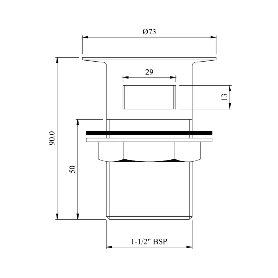 Essco 3 inches regular waste coupling ALE-543HT ALE-543HT Chrome - image 2
