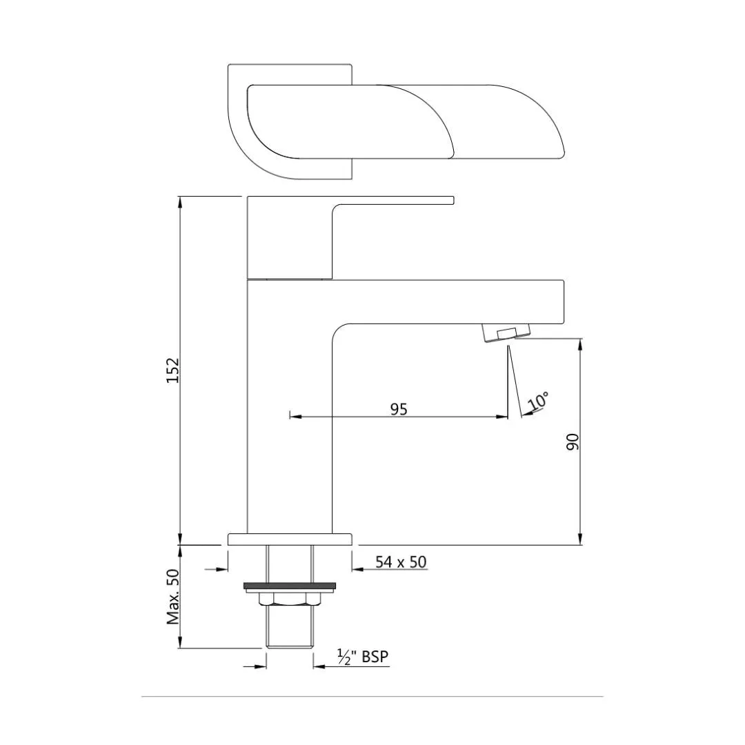 Jaquar table mounted regular basin tap Alive ALI-BCH-85001 Black Chrome - image 2
