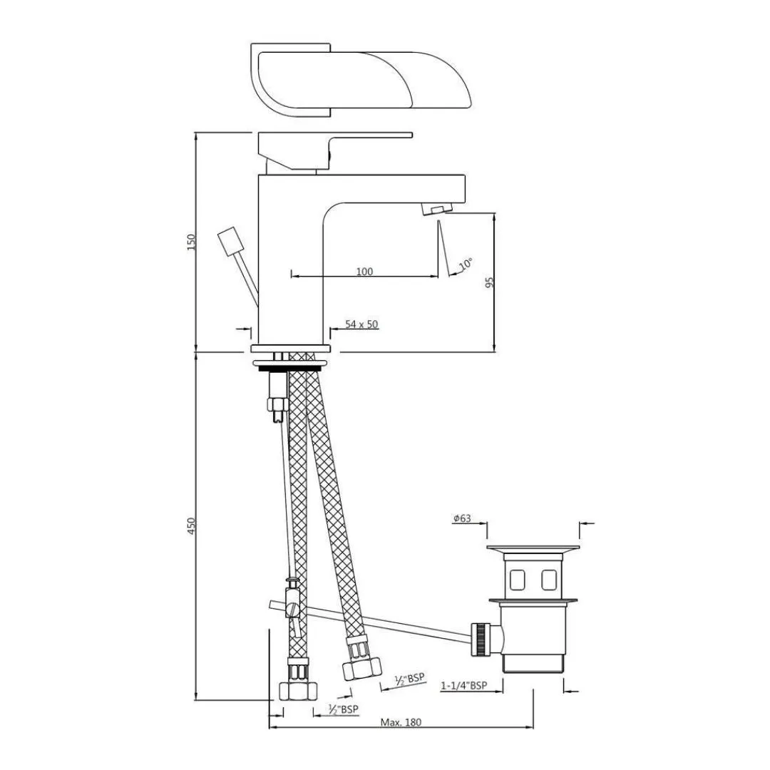 Jaquar table mounted regular basin mixer Alive ALI-BCH-85051B Black Chrome - image 2