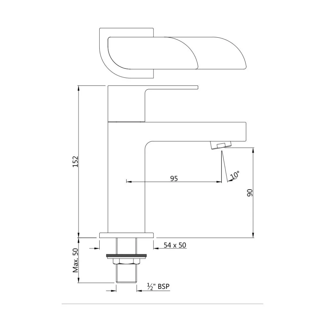 Jaquar table mounted regular basin tap Alive ALI-BLM-85001 Black Matt - image 2
