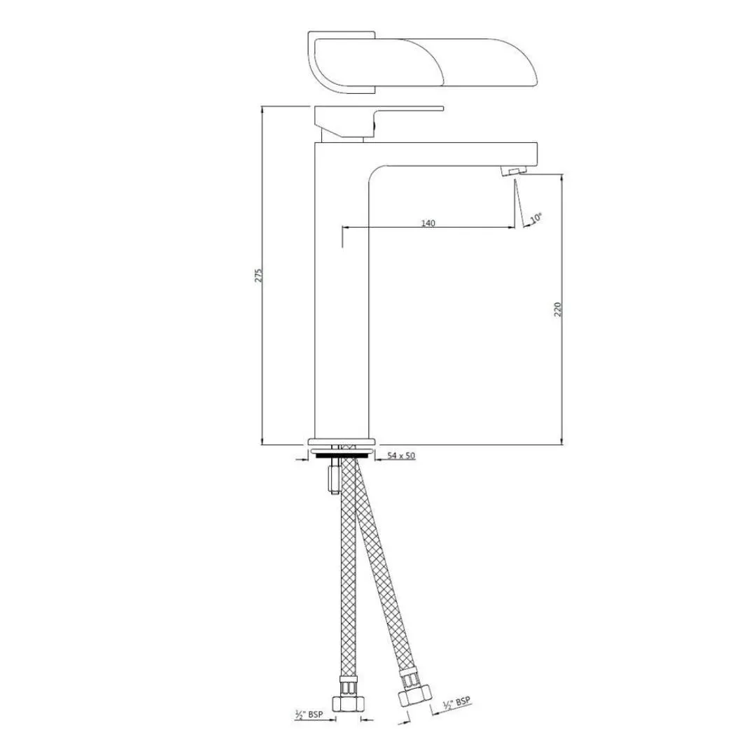 Jaquar table mounted tall boy basin mixer Alive ALI-BLM-85005B Black Matt - image 2