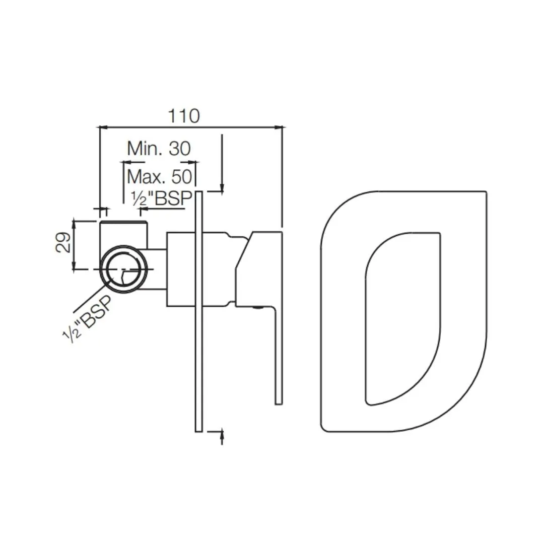 Jaquar 1 way diverter Alive normal flow ALI-SSF-85227K Stainless Steel - image 2