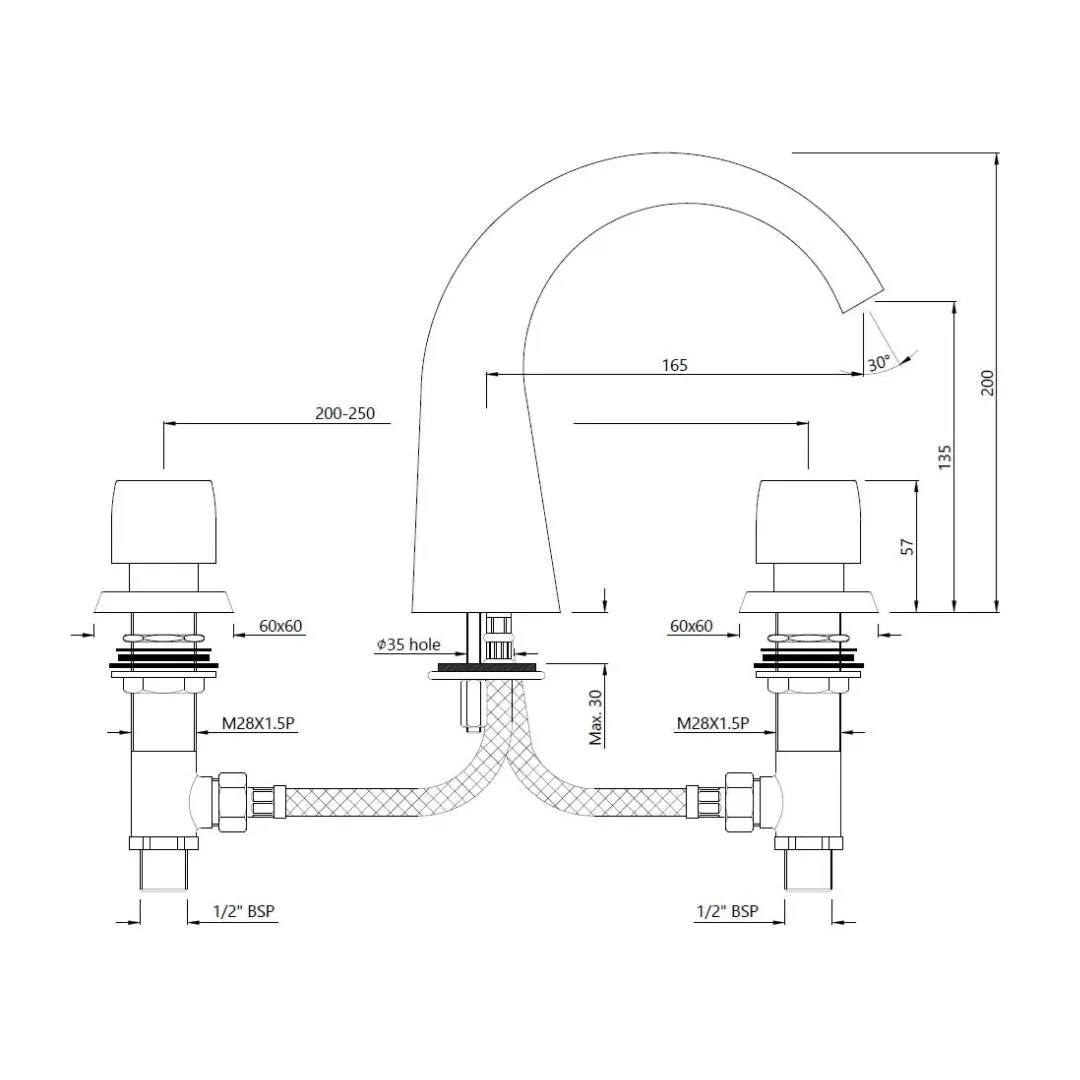 Jaquar table mounted regular basin mixer Arc ARC-CHR-87189 Chrome - image 2