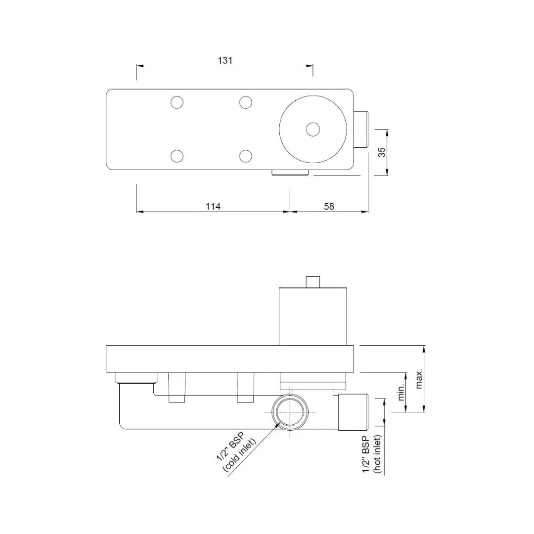 Jaquar wall mount basin mixer valve Allied ARC-CHR-87233C Chrome - image 2