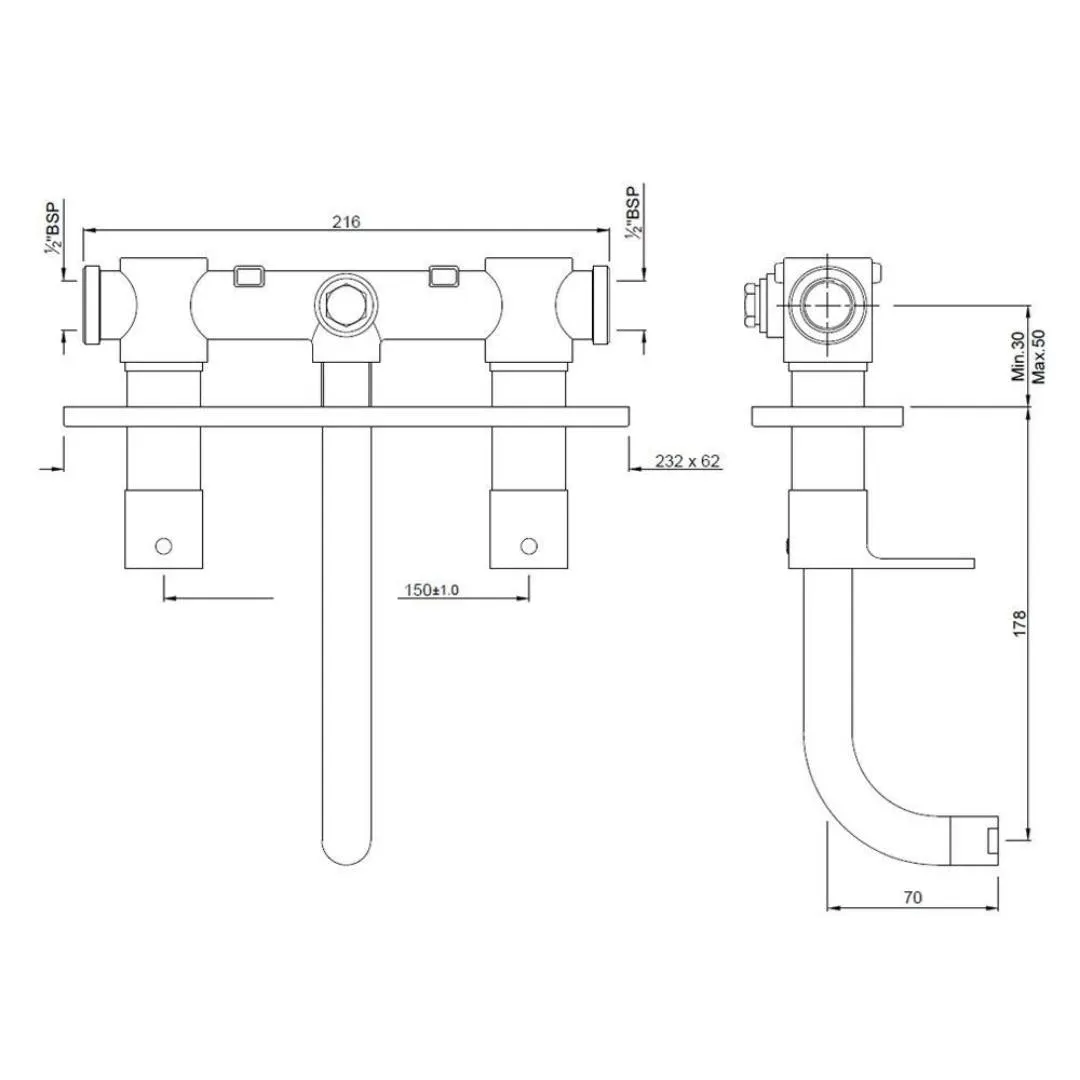 Jaquar wall mounted basin mixer Aria ARI-CHR-39433 Chrome - image 2