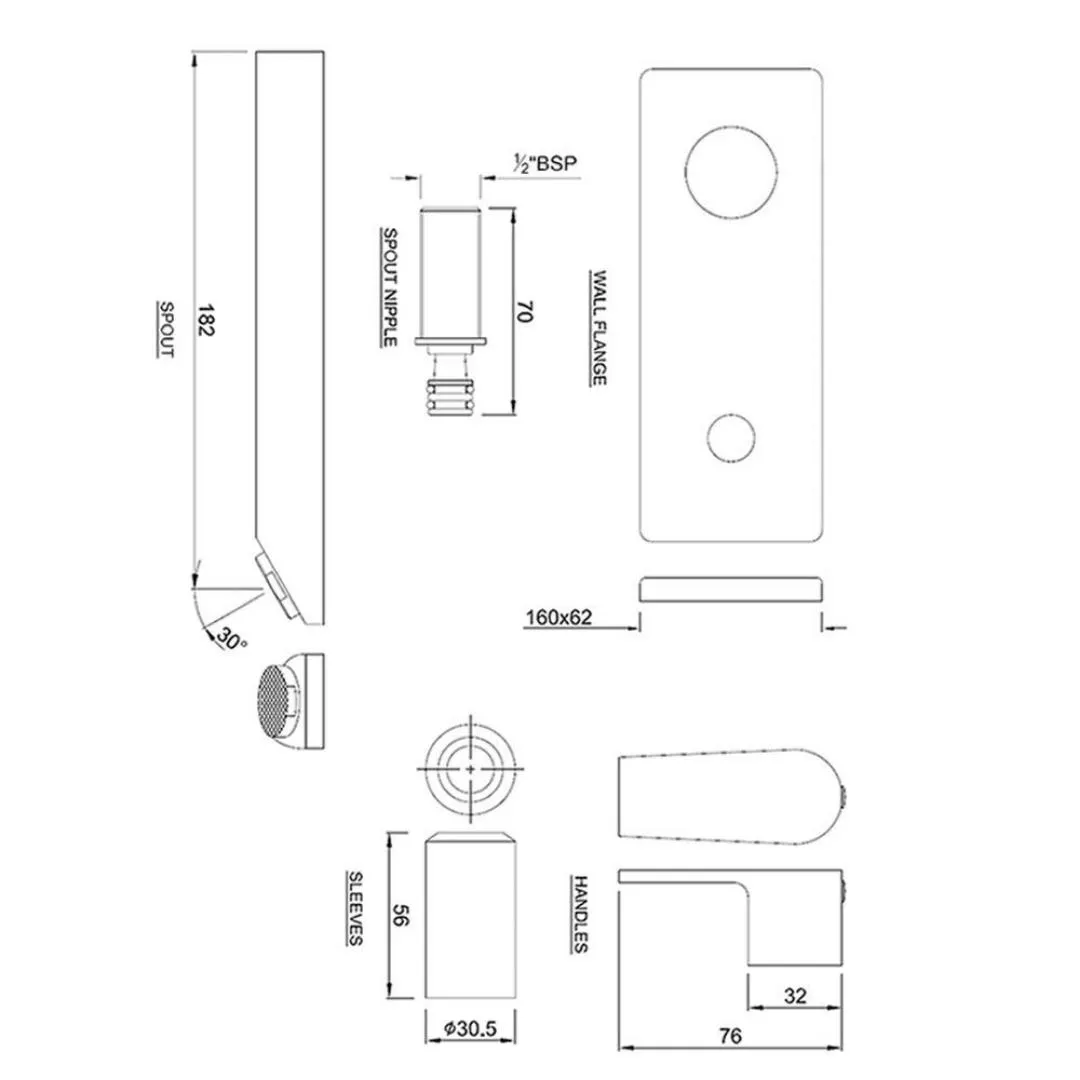 Jaquar wall mounted basin tap Aria ARI-CHR-39441K Chrome - image 2