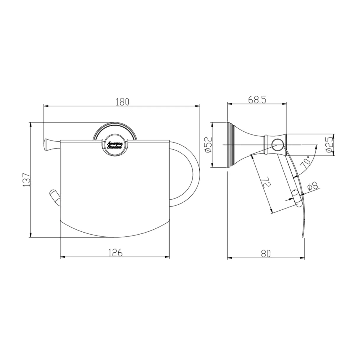 American Standard tissue holder Heritage series FFAS0287-908500BC0 FFAS0287-908500BC0 Chrome - image 2