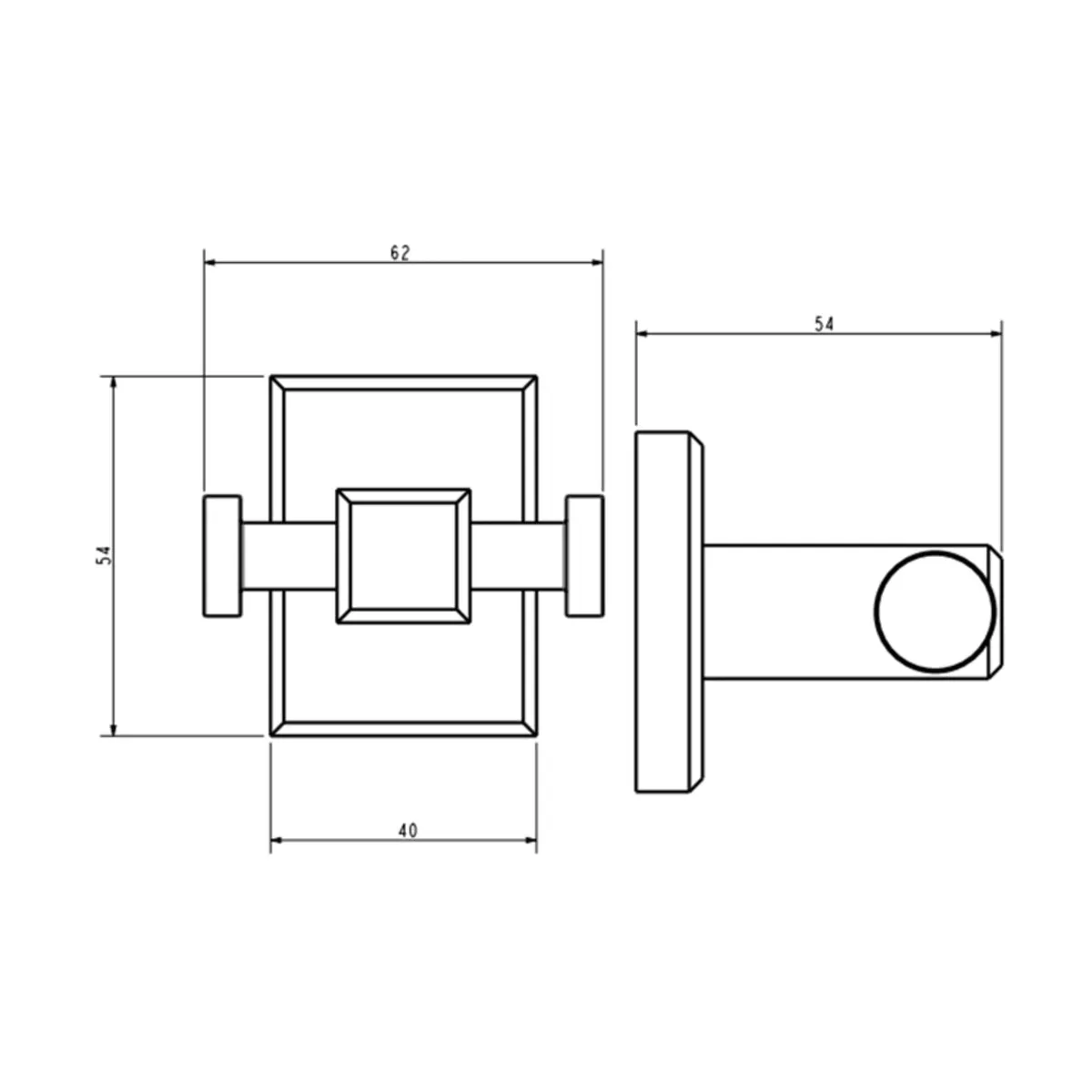 American Standard robe hook Concept Square series FFAS0481-908DA0BF0 FFAS0481-908DA0BF0 Warm Sunset - image 2