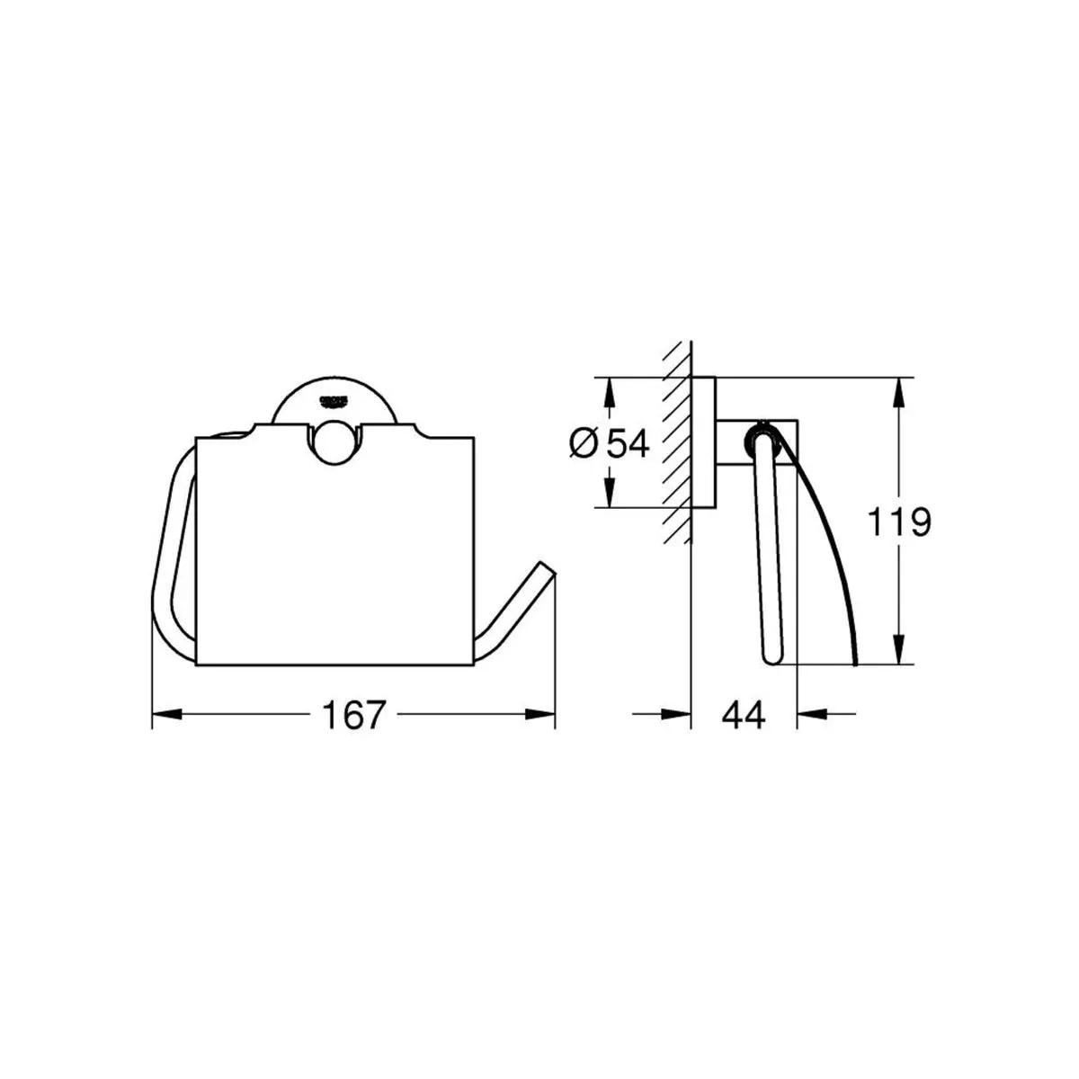 Grohe toilet paper holder Essentials series 40367001 40367001 Chrome - image 2