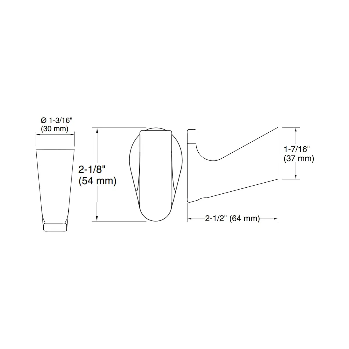 Kohler robe hook Accent series 25349IN-BRD 25349IN-BRD Brushed Rose Gold - image 2