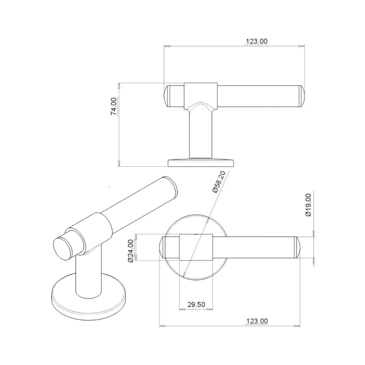 Parryware robe hook Standard series T6006A1 T6006A1 Chrome - image 2
