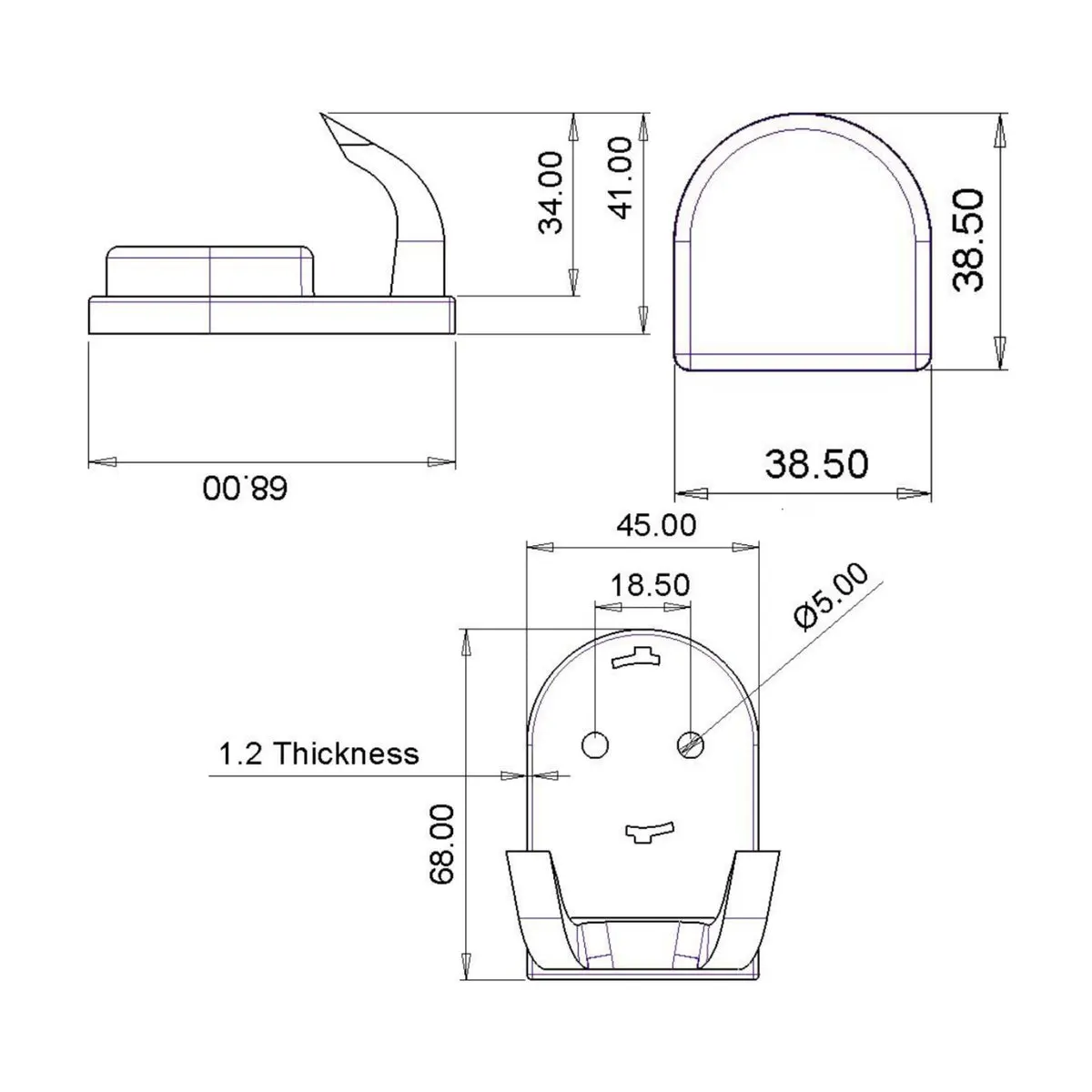 Parryware robe hook Comfort series T6905A1 T6905A1 Chrome - image 1