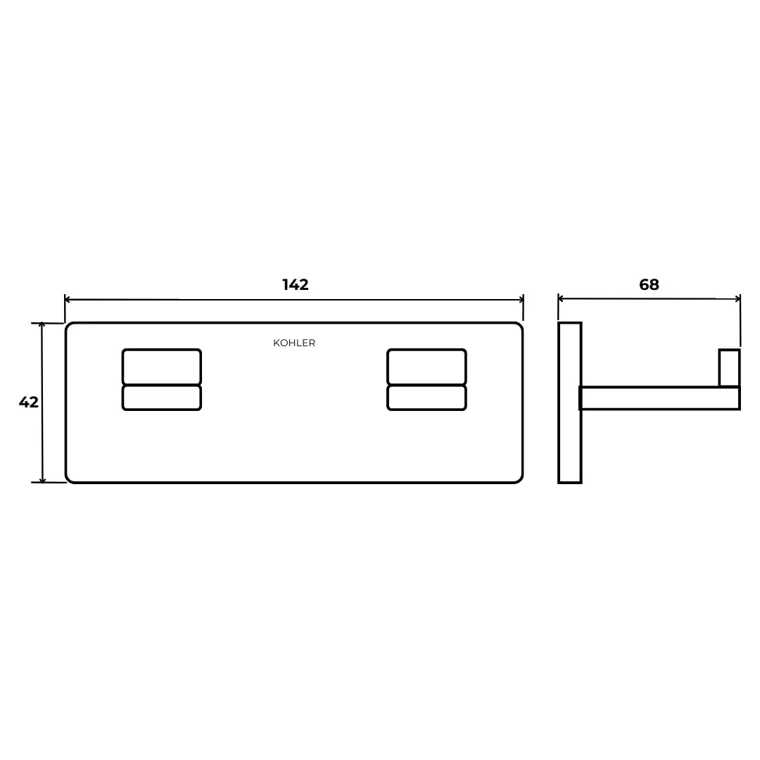 Kohler robe hook Complementary series 25073IN-CP 25073IN-CP Chrome - image 2
